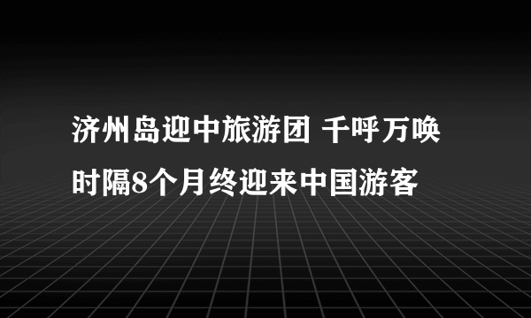 济州岛迎中旅游团 千呼万唤时隔8个月终迎来中国游客