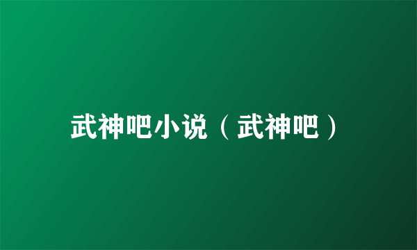 武神吧小说（武神吧）