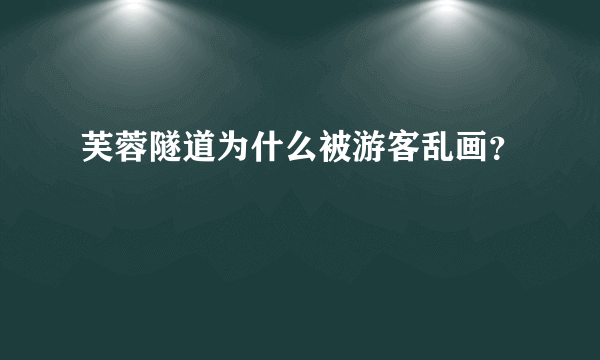 芙蓉隧道为什么被游客乱画？