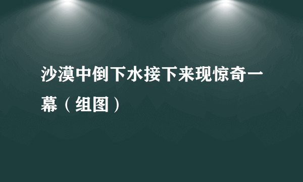 沙漠中倒下水接下来现惊奇一幕（组图）