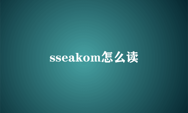 sseakom怎么读