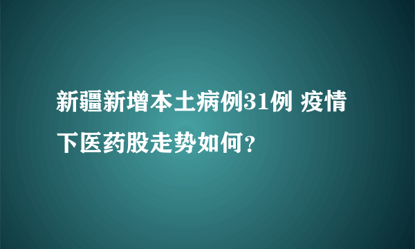 新疆新增本土病例31例 疫情下医药股走势如何？